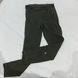 Olive green lulu leggings